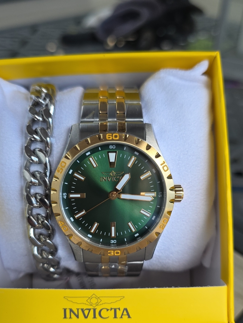 767. Invicta Men's 43mm Specialty Quartz Two-Tone Watch With Matching Bracelet